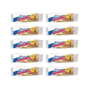 Hostess Crunch Donettes - Sweet Snack Bags - Perfect Treat - 10 Pack of 6 Count Donettes
