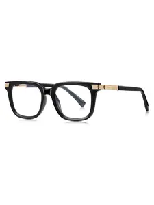 New Square Blue Light Blocking Glasses, Unisex Transparent Frame, Acetate Material, Spring Temple, Uv400 Protection, Interchangeable Prescription Lenses 2322, Stylish Square Frames