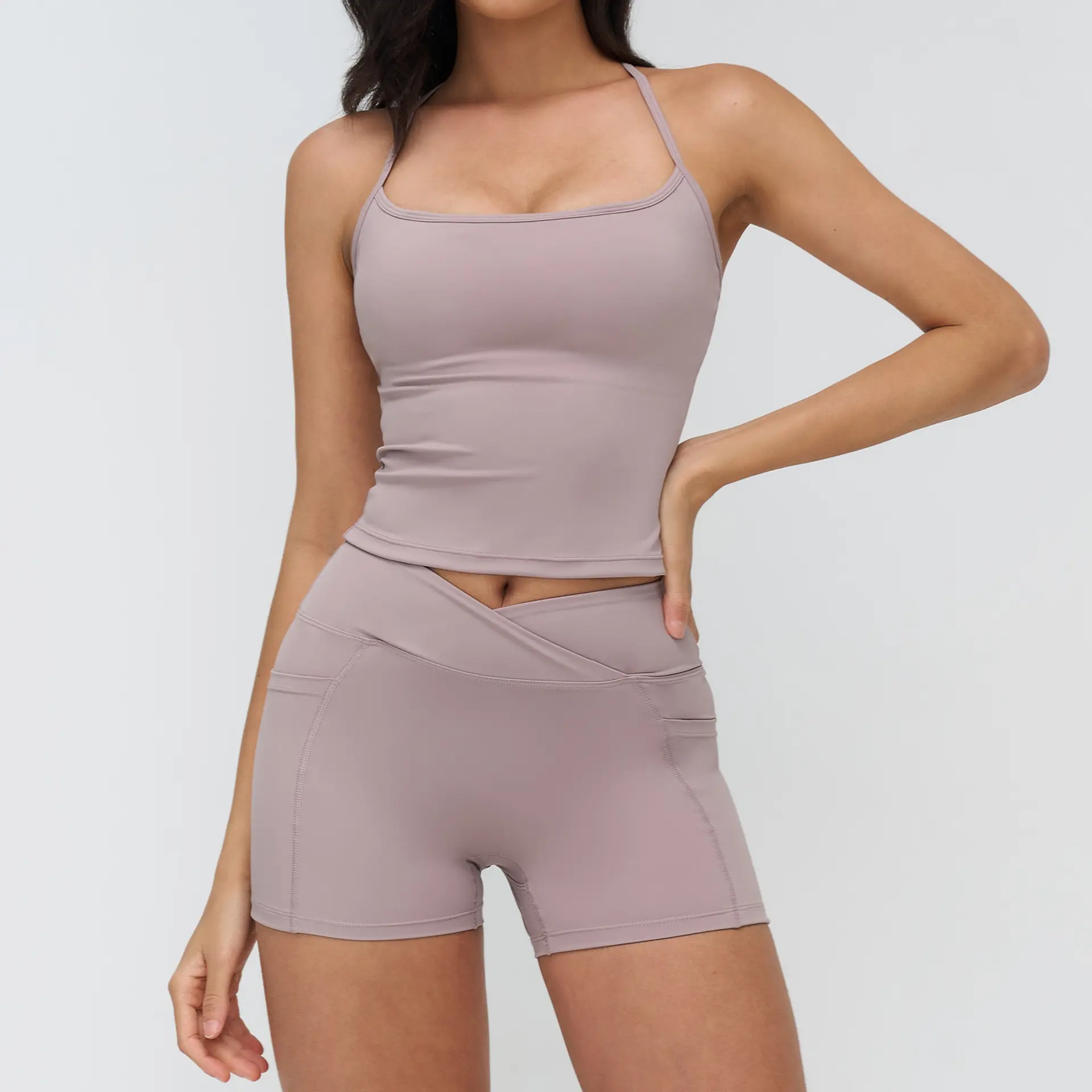 4518 vest+2030 shorts   Ash Purple