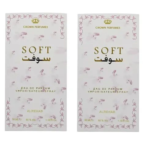 2 pack of Soft Eau de Parfum Spray for Women, 35ml by Al-Rehab