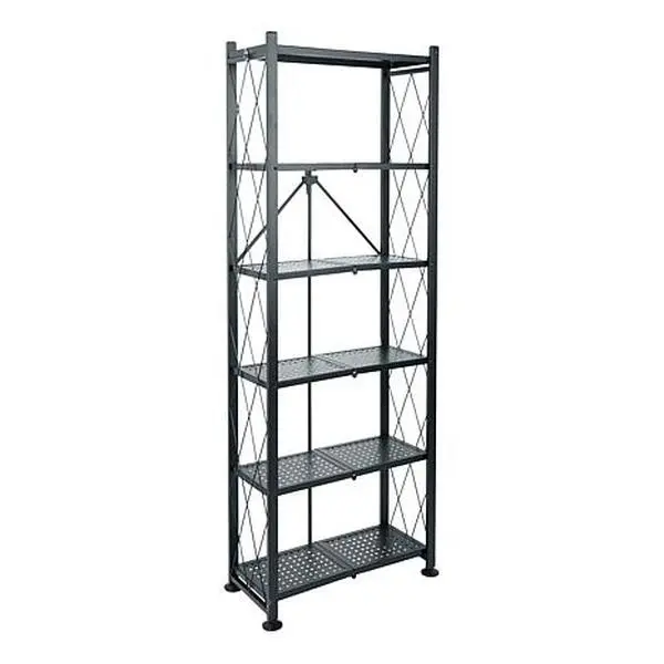 Origami Foldable Steel 6-Tier Bookshelf