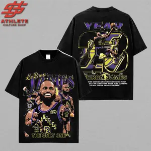 [LEO] Lebron James 'The Only One' 23 For Bron Family High-Quality 100% Cotton T-Shirt (Made In US), King James Fans Hooper Shirt, LA Lakers Nation Game Day Outfits, Gift For Los Angeles Basketball Fans.