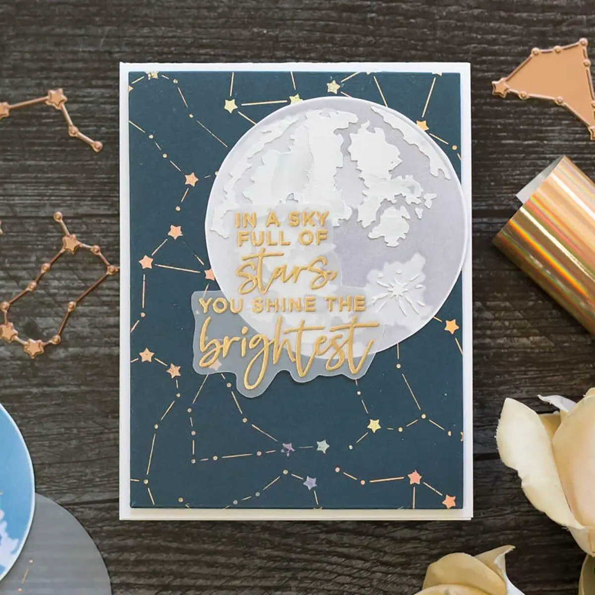 Layered Full Moon Stencil from Celestial Zodiacs Collection