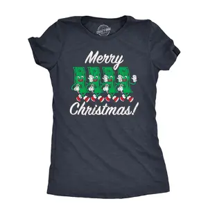 Womens Merry Christmas T Shirt Funny Retro Xmas Dollar Bills Cash Money Joke Tee for Ladies Funny Womens T Shirts Cute Vintage Fashion Casual Ladies T-Shirt Gift Christmas Tops for Women Funny Vintage Top Navy -