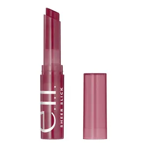 SALE !! e.l.f. Sheer Slick Lipstick, Hydrating Lipstick For Sheer Color With A Shiny Finish, Infused With Vitamin E, Vegan & Cruelty-free, Black Cherry