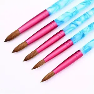 USA Acrylic Nail Brush Pure Kolinsky Acrylic Round Nail Brush Size 8 to 14