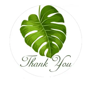 Plant Leaf Thank You Stickers 2.5 inch 300 Count Per Pack Shipping Supplies