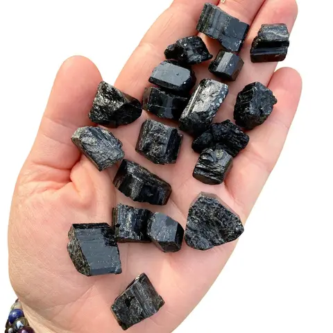 Raw Black Tourmaline Stone - Grade A (Small)