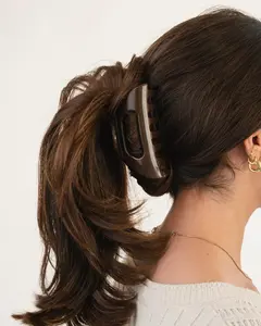 cozy  clip Neutral Color Hollow Out Claw Clips, Strong Hold Matte & Glossy Hair Clips for Thick/Thin Hair, Women’s Everyday Hair Accessories