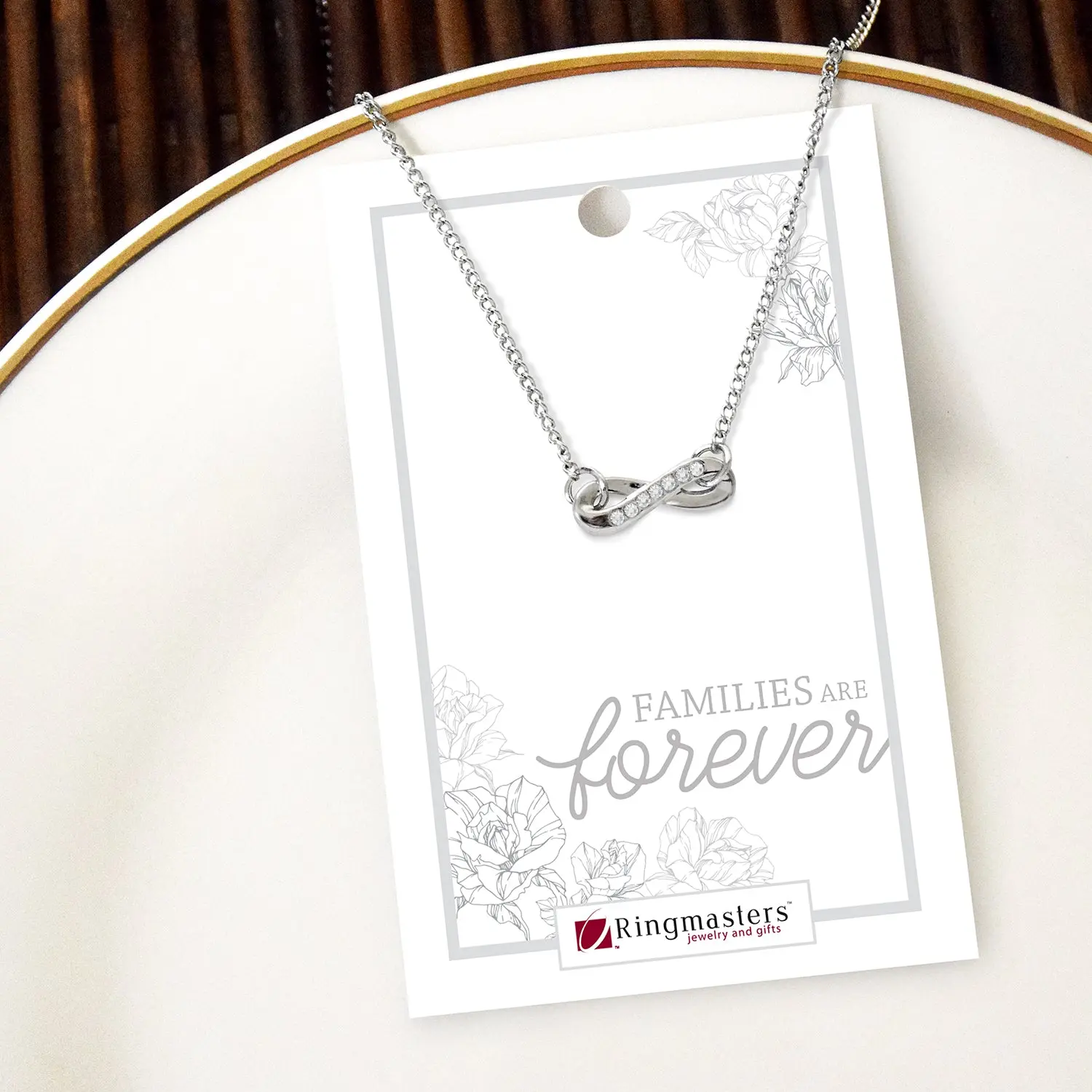 Families are Forever Infinity or eternity symbol Necklace