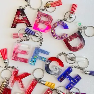 Keychains with Letter Designs Durable & Versatile for Home Decor & Organization Made from Resin Epoxy Material Resistant and Easy to Mold