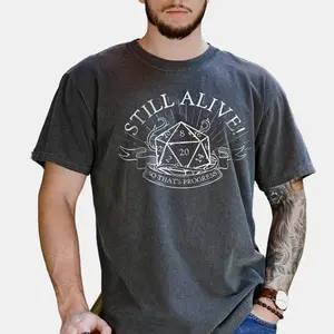 Still Alive So That's Progress BG3 Shirt, Funny Gale Pale Elf Astari0n Quote, D&D Shirt, D20, RPG Games Shirt