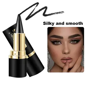 Smudge-Proof Gel Eyeliner Pencil - Water-Resistant, Bold Black for Cat Eye & Goth Makeup punk gothic eveliner pen stick solid thick gel