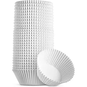 Cupcake Liners - Standard Size Cupcake Wrappers to use for Pans or carrier or  stand - White Paper Baking Cups Pack of 500