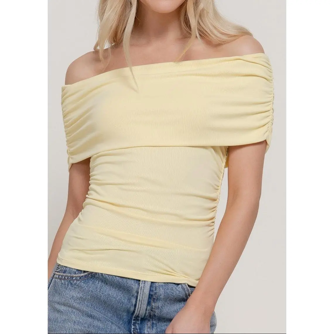 navy off shoulder top - TikTok Shop