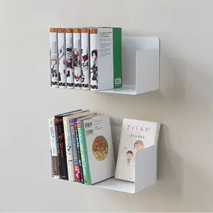 Wall Mounted Bookshelf, Wall Mount Design, Floating Book Rack, Space Saving Wall Storage, Decorative Shelf for Living Room, Bedroom, Study, Library