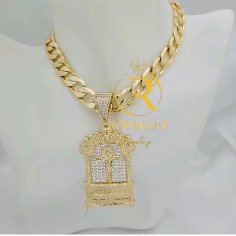 Rodriguezjewelry # 2409 Necklace (12 mm ) # 2559 Pendant