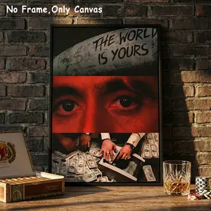 Scarface Canvas Print Poster Tony Montana  Classic Gangster Movie Art Mural Decoration Unique Creative Wall Art Decoration game poster, collectible gift, movie lover poster, player poster, suitable for bedroomliving room, Perfect Gift