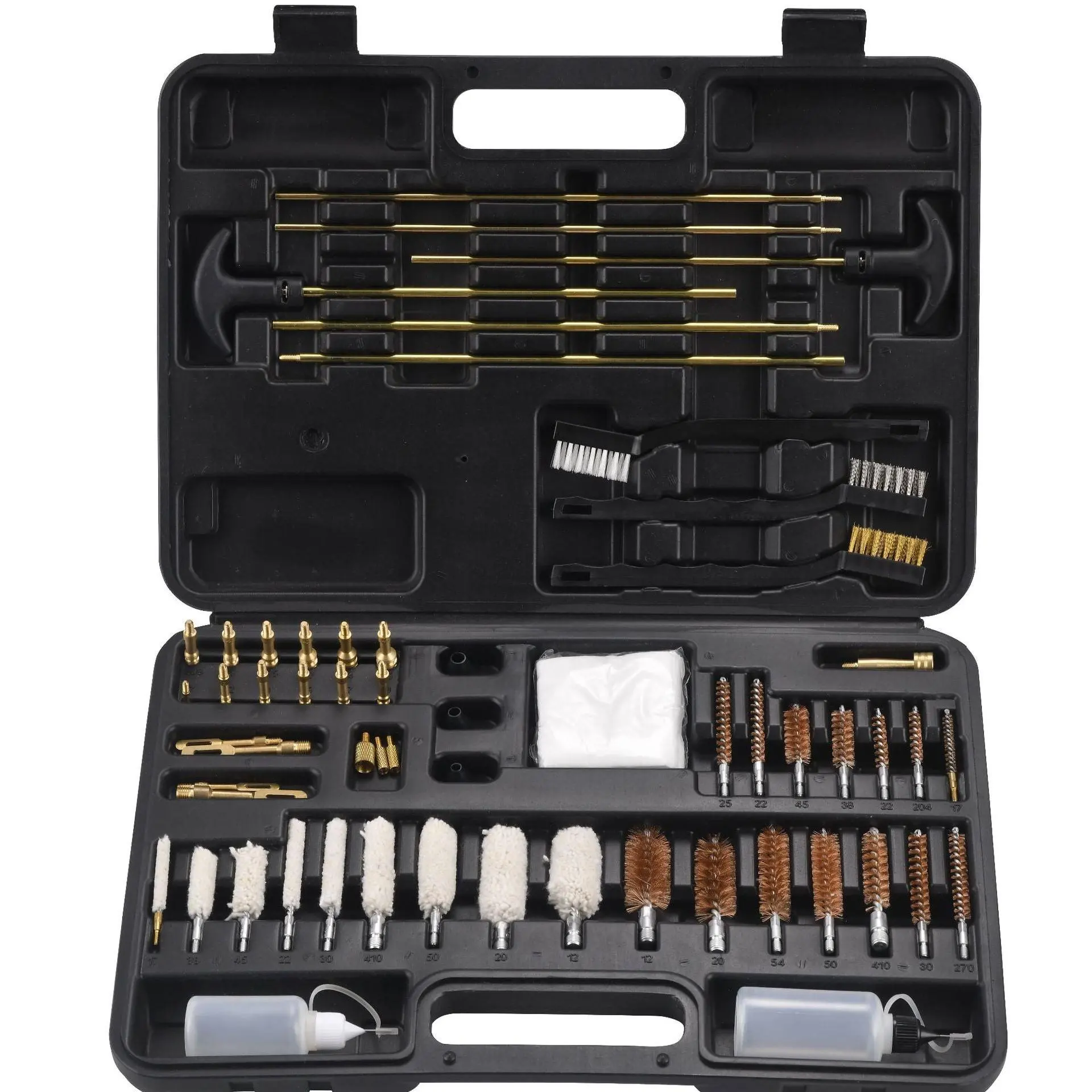 TACTIBEAVER Universal Cleaning Kit | 60+ Tools | Reinforced Brass Rods & Mat Included | Portable Case