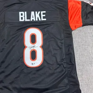 Jeff Blake Signed Autograph Custom Jersey-Beckett Coa-Cincinnati football team