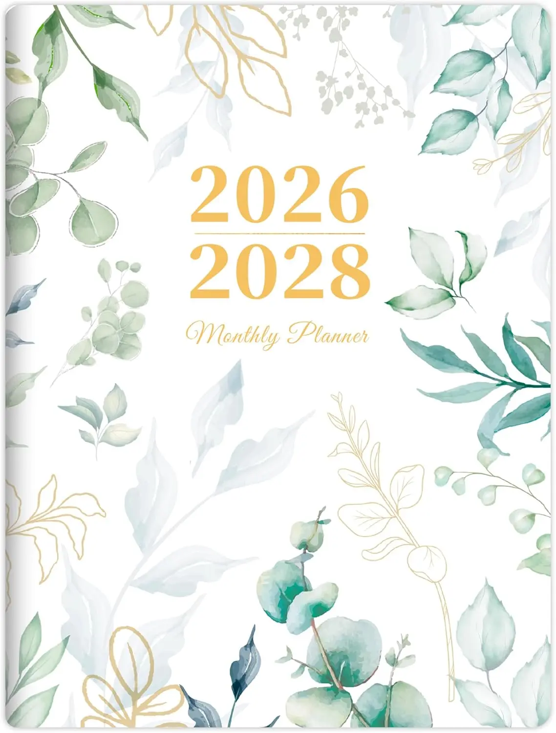 SUNEE Monthly Planner May 2026 to June 2028-7" x 10" Large Calendar Book – Big Size Desk Organizer for Business, School, Notes, 100 GSM Paper, Greenery