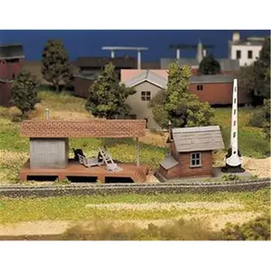 Bachmann Williams  O Loading-Crossing Shanty, Hand Truck, Layout, Luggage Truck