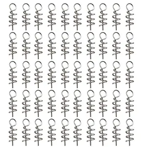 High carbon steel crank hook set 14mm fishing spring crank hook and soft bait connector set Multiple sizes available Suitable for bass trout sea fishing freshwater fishing accessories Professional fishing equipment Quick installation design hook set kit