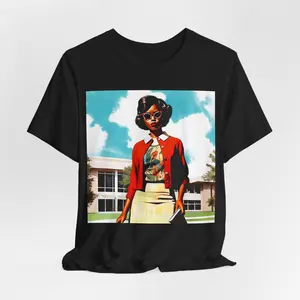 Vintage Black Girl Shirt - African American Tee - Old School Style - 1950s Fashion - 60s Woman - Adult Unisex - Short Sleeve - Afrocentric