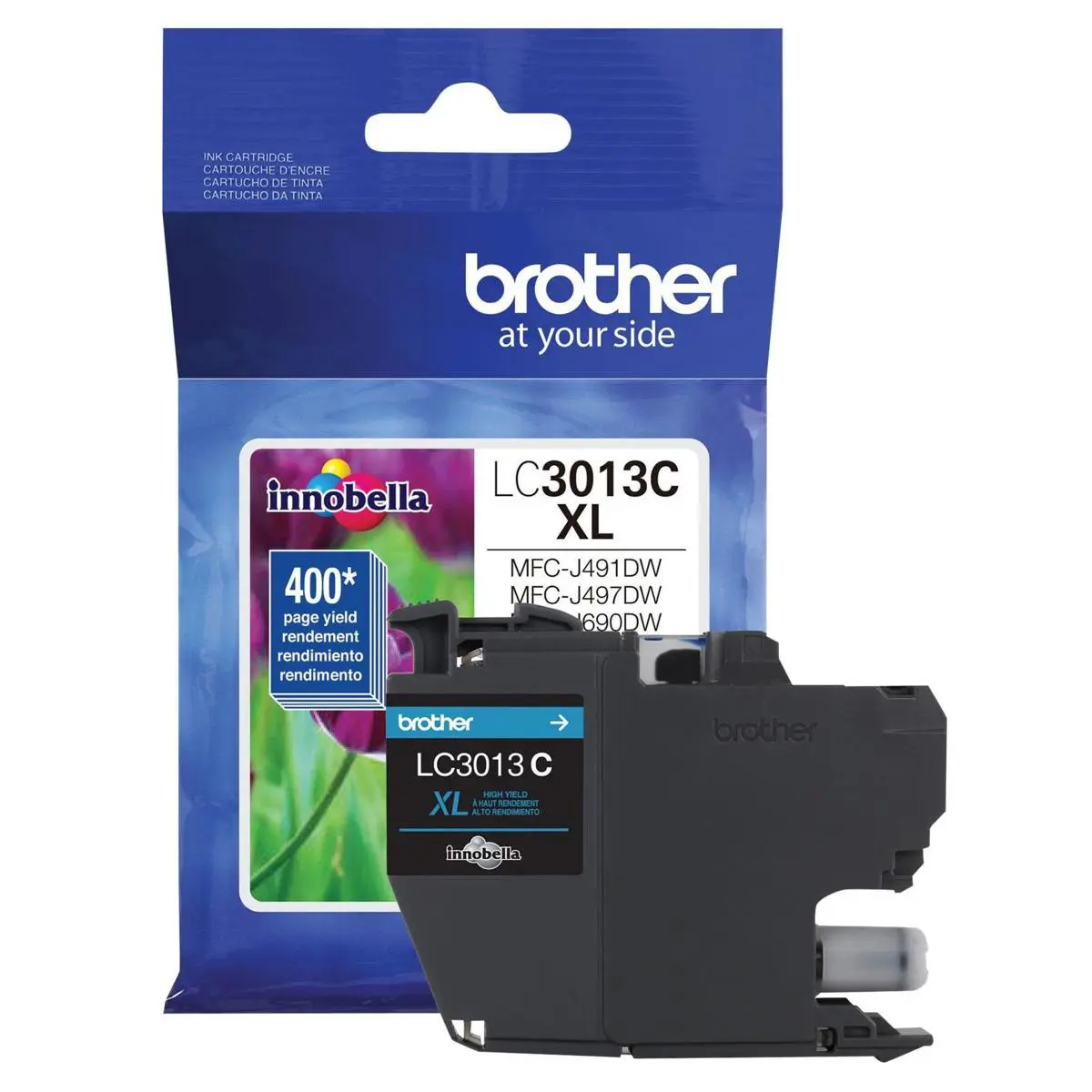 Brother LC3013 High Yield Ink Cartridge, Up To 400 Pages, Cyan