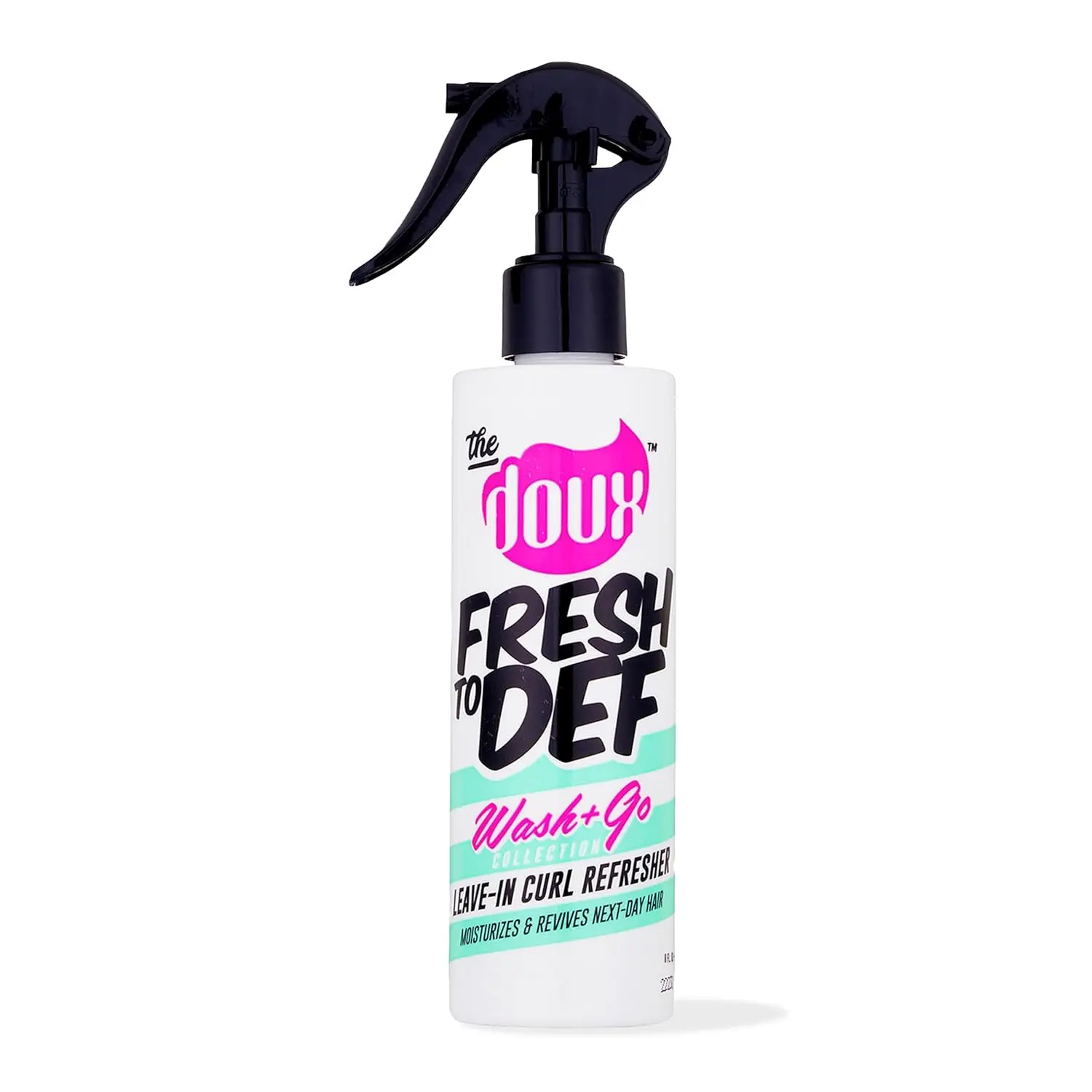 The Doux FRESH TO DEF Curl Refresher Spray for Curly Hair – Leave In Conditioner & Curl Activator for Frizz Control – Doux Hair Mist to Refresh & Detangle Curly Hair Products for Women 8oz