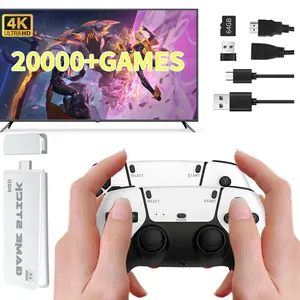 M15 Pius Vintage Game Controller Set, Classic Video Gaming Joystick with 4K HDMI,  23 Emulators & over 20000 Games