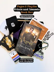 Prince and Assassin Book Box - Signed Bookplate, Curated Playlist, Bookish Merch, Stickers, Bookmark, Digital Backgrounds & More, Romantasy Book Box