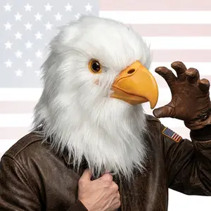 PATYGR Realistic Eagle Masks Latex Hawk Head Helmet Halloween Bird Cosplay Animal Head Mask Party Props for Adults