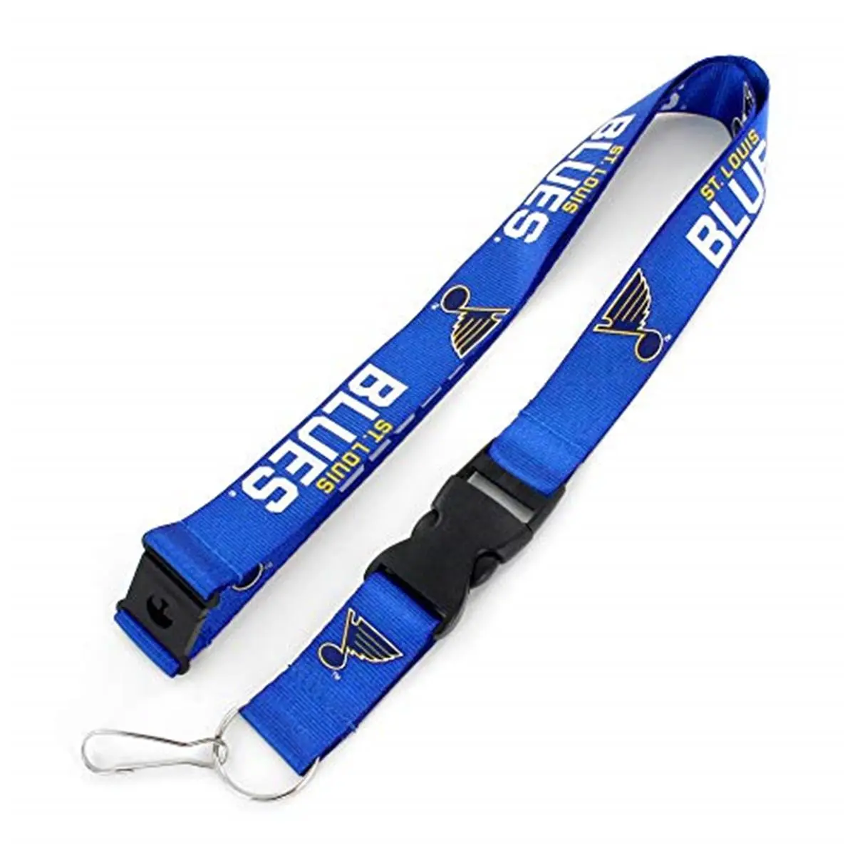 St. Louis Blues Lanyard - Authentic Sports Collectibles, Caseys 6326490818, 24 in (24-inches length), 0.25 in, 7.5 in Height, Blue, Detachable Clip (for Identification Badges, Office Stationery Supplies), Bold Graphics