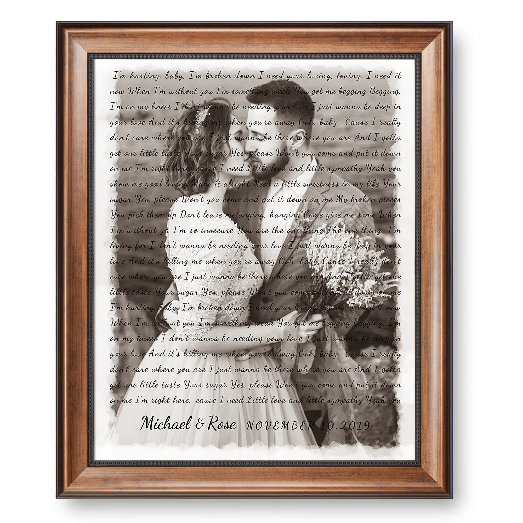 Vinyl Record Personalized Music Lyrics Song Framed Art Prints Music Artist Date Upload Photo on Prints Anniversary for Her,Wedding,Birthday,Engagement,Wall Decor