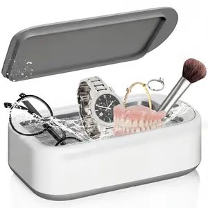 Large Capacity Ultrasonic Jewelry Cleaner, 48kHz 40W for Glasses, Watches, Rings & Makeup Brushes, One‑Button 5/10‑Min Modes, 304 Stainless Steel Tank