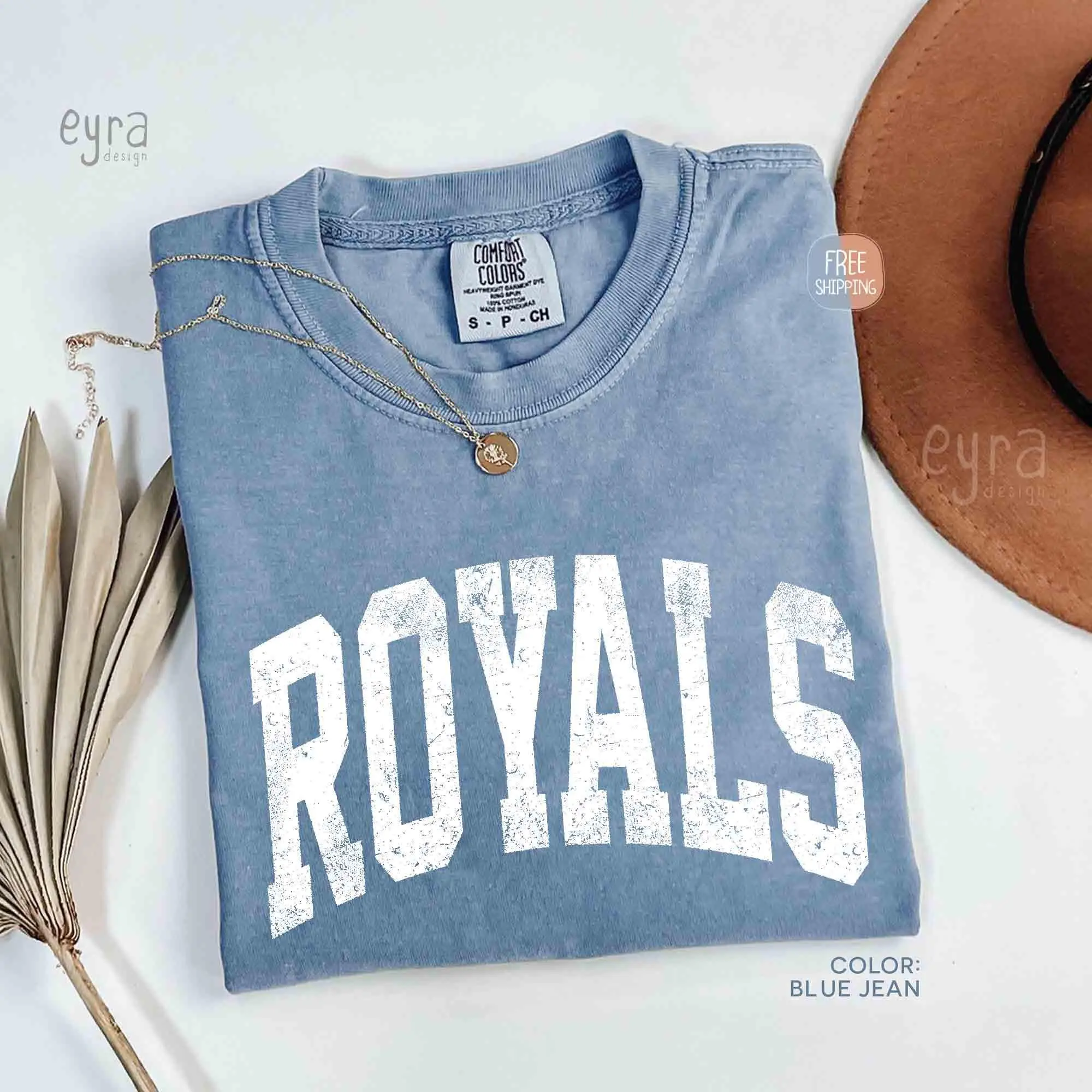 Vintage Royals T-shirt - Comfort Colors Royals Mascot Shirt, College Sports Shirt, Royals Game Day Shirt, Tailgate Football Tee - Royals Fan