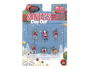 Santa’s Day Out Figure Set (MiJo Exclusives) Diecast 1:64 Scale Model - American Diorama AD76508