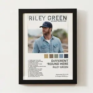 Different 'Round Here by Riley Green, Album Poster No Frame, Music Wall Art, Home Decor