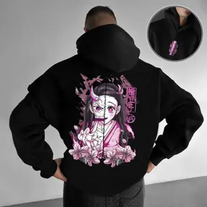 Nezuko Anime Demon Slayer Cotton Unisex Anime Hoodie, demon slayer shirt, demon slayer merch, demon slayer stuff, anime lovers shirt, menswear, Streetwear