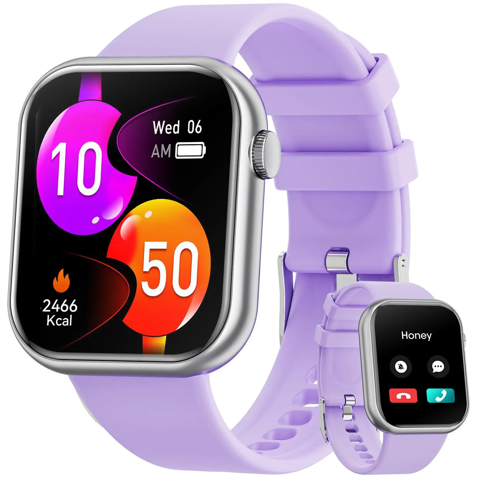 Smart Watch, 1.85"Fitness Tracker, 100+ Sport Mode, Waterproof, Activity Trackers and Smartwatches for iOS and Android Phone, Christmas Gift