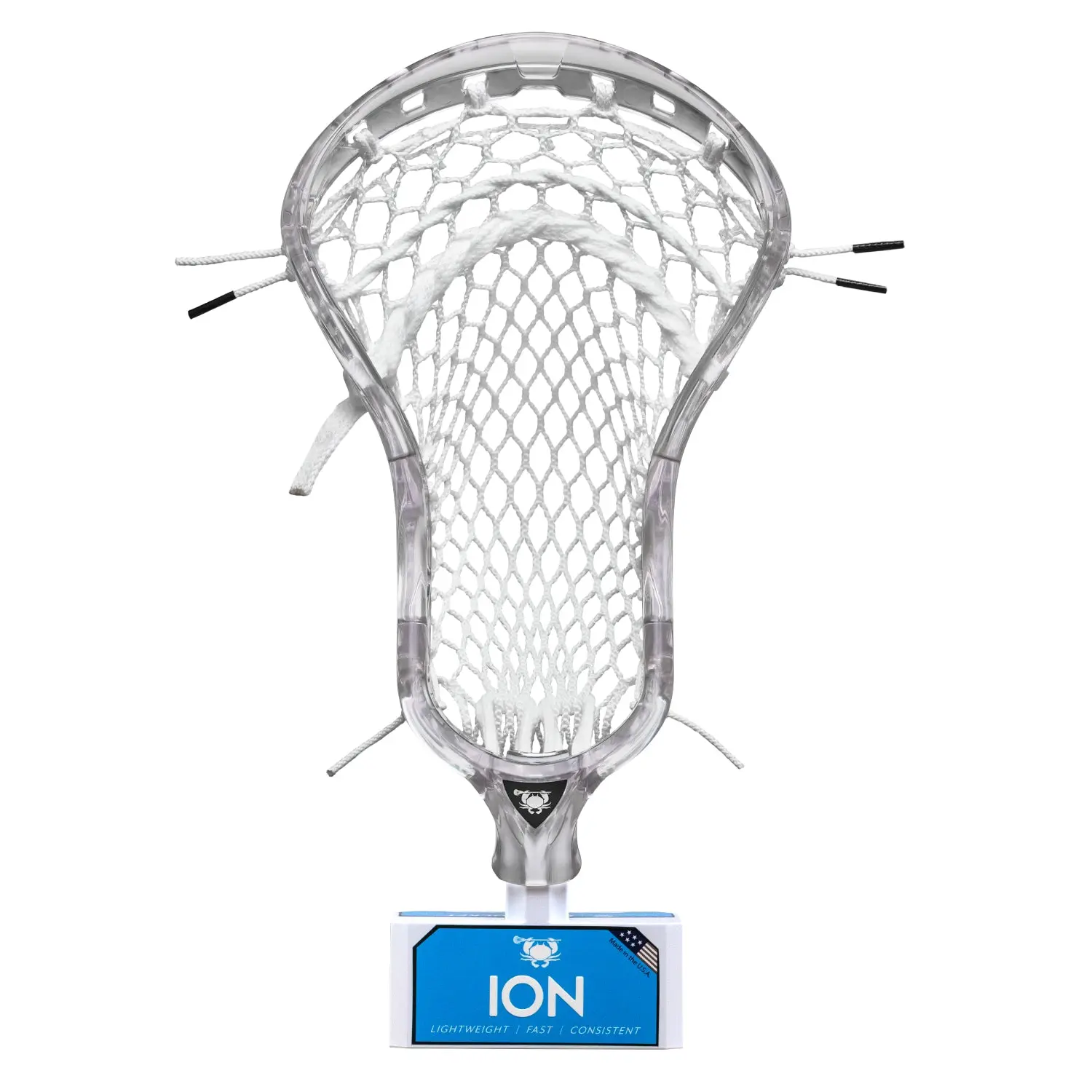 ECD ION Elite Pocket Lacrosse Head - Lightest Head for Attackman, Aerodynamics Design, Built for Speed, Includes 3 Free Champion Lacrosse Balls
