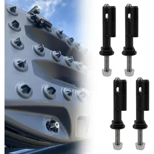 4Pcs Mounting Pins Compatible with MaxTrax MKII Recovery Boards Traction Boards Mounting System Lockable Theftproof Safety Mounting Pins Set
