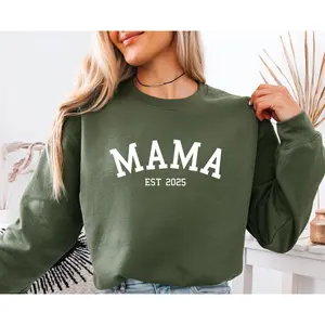 Mama Est 2025 Sweatshirt, Mother's Day Sweatshirt, New Mum Sweater, Mummy To Be Sweater, Personalised Mum Birthday Gift, 1st Mother's Day