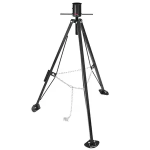 VEVOR 5th Wheel Tripod Stabilizer, TikTokShopBlackFriday, 5000 LBS Load Capacity Tripod Fifth Wheel Stabilizer, 35"-57" Adjustable Height RV Gooseneck Stabilizer, Tripod Jack for Fifth-Wheel Trailers, RVs, and Campers
