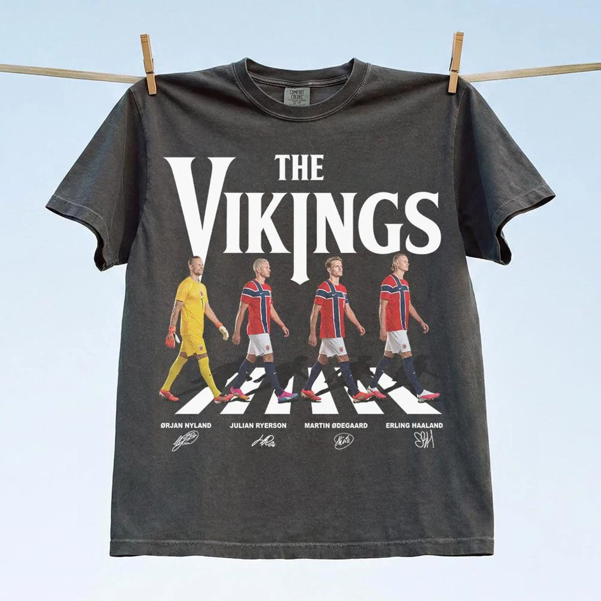 The Vikings Erling Haaland Shirt, Norway Walking Road Soccer Comfort Colors, Best Gift For Fans