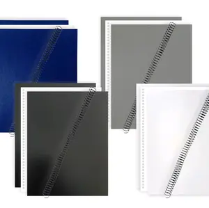 Spiral Binding Kit - 2 Composition Vinyl Covers, Binding Coil and Prepunched Paper - No Machine Needed to Create Professional Bindings