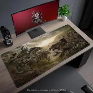 Battle of Middle-Earth Mouse Pad - LOTR Gaming Desk Mat, Lord of the Rings Orcs vs Elves Desk Pad, Fantasy Gamer Gift