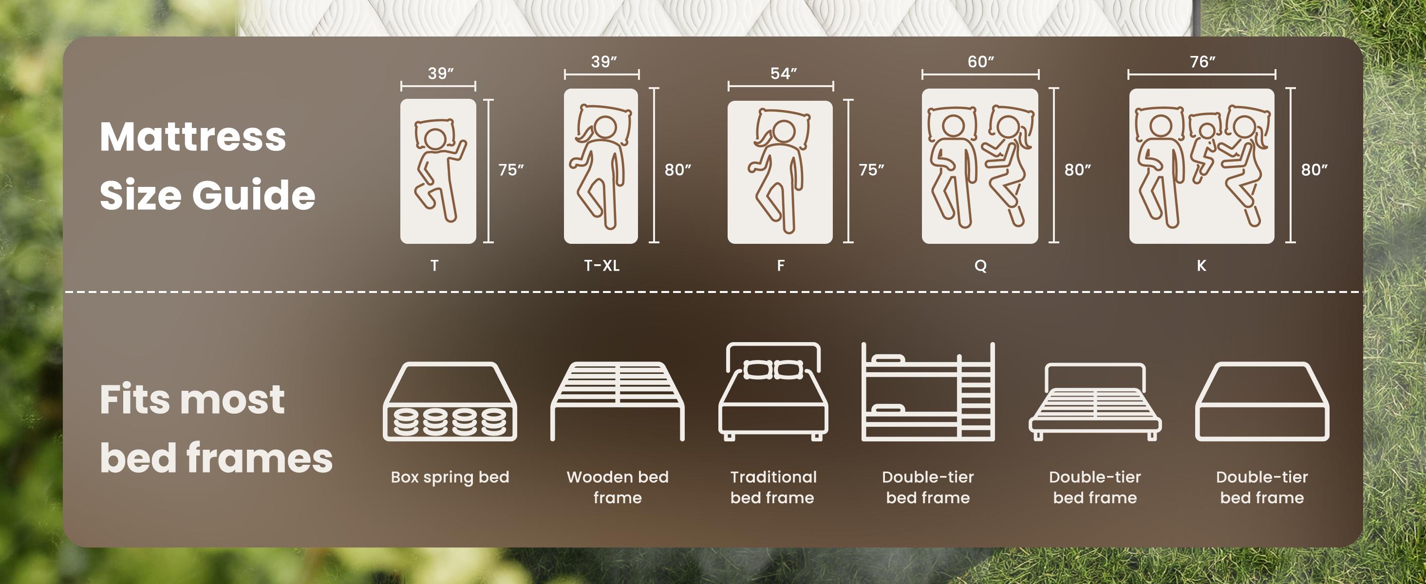 8-14" Hybrid Mattress - Fiberglass Free Reinforced Edge Support (No Sliding) Silent Pocket Spring for Zero Motion Transfer Cooling Gel Foam & Anti-Sagging Support CertiPUR-US Certified Deep Sleep Full/Queen