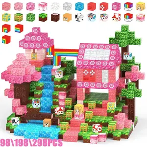 Magnetic Building Blocks - Forest Cherry Blossom, Children's Construction Block Game Toy, STEM Construction Set Sensory Toy Suitable for Boys and Girls, Building Block Sets